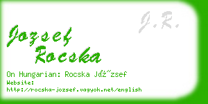 jozsef rocska business card